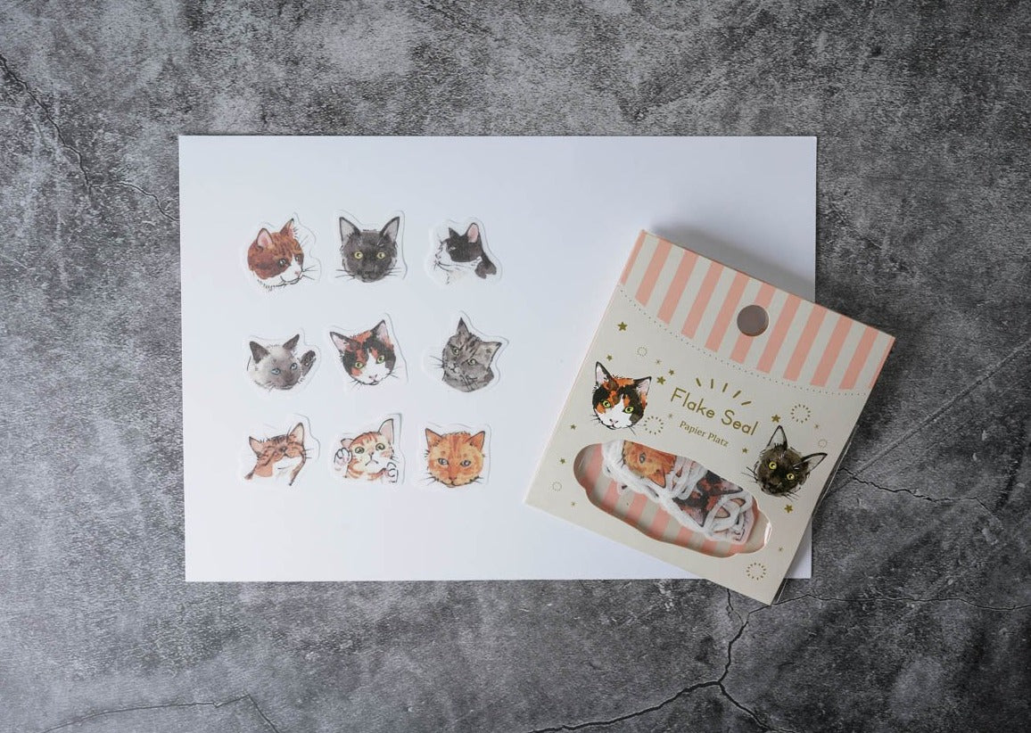 Papier Platz Flake Seals - Cat