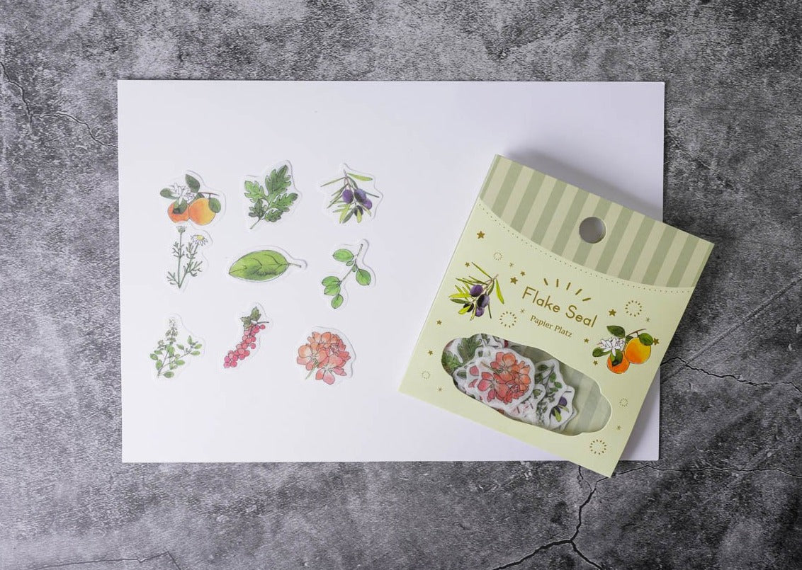 Papier Platz Flake Seals - Herb