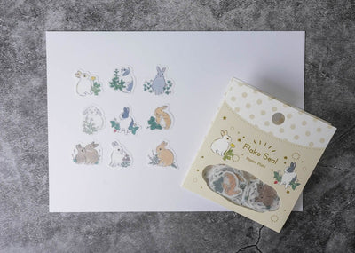Papier Platz Flake Seals - Bunnies and Wild Flowers