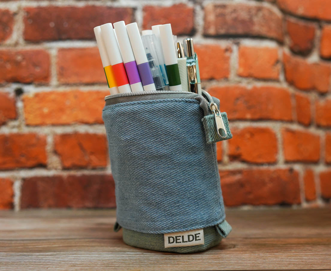 Sun-Star Delde Slim Standing Pen Pouch - Jeans