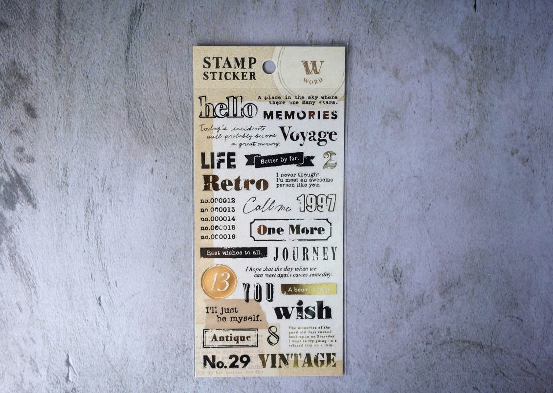 Mind Wave Stamp Stickers - Word