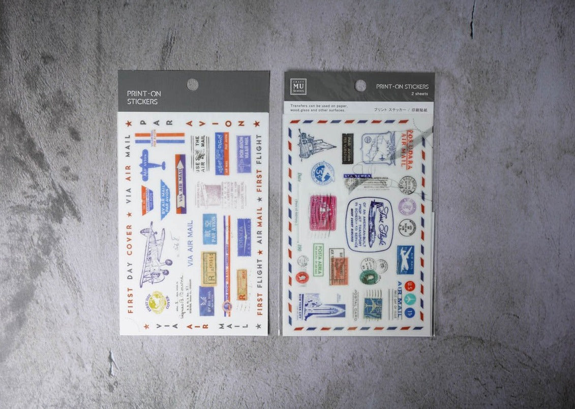 MU Print-on Stickers - No. 130 - Air Mail – Desk Gems