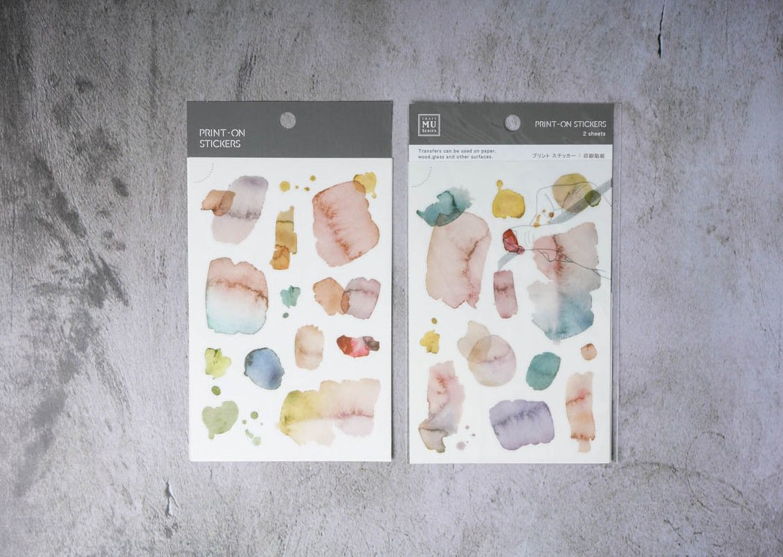MU Print-on Stickers - Watercolor Muted Tone - No. 132