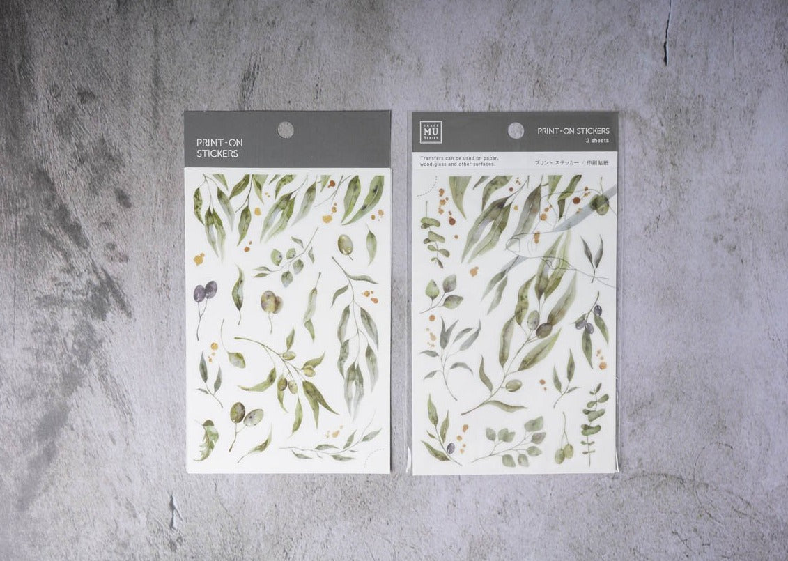 MU Print-on Stickers - Swaying Leaves - No. 156