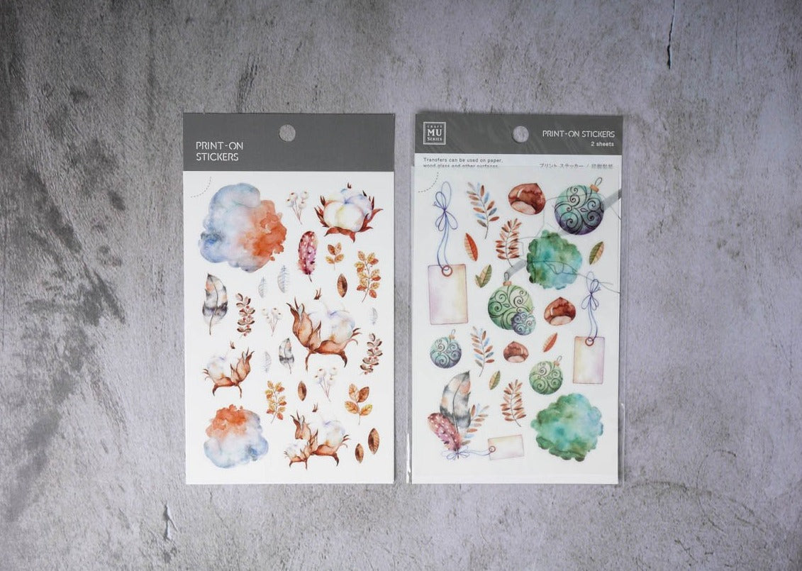 MU Print-on Stickers - Festival and Feathers - No. 043