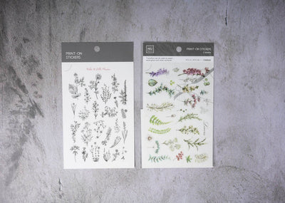 MU Print-on Stickers - Flower Decorations - No. 055