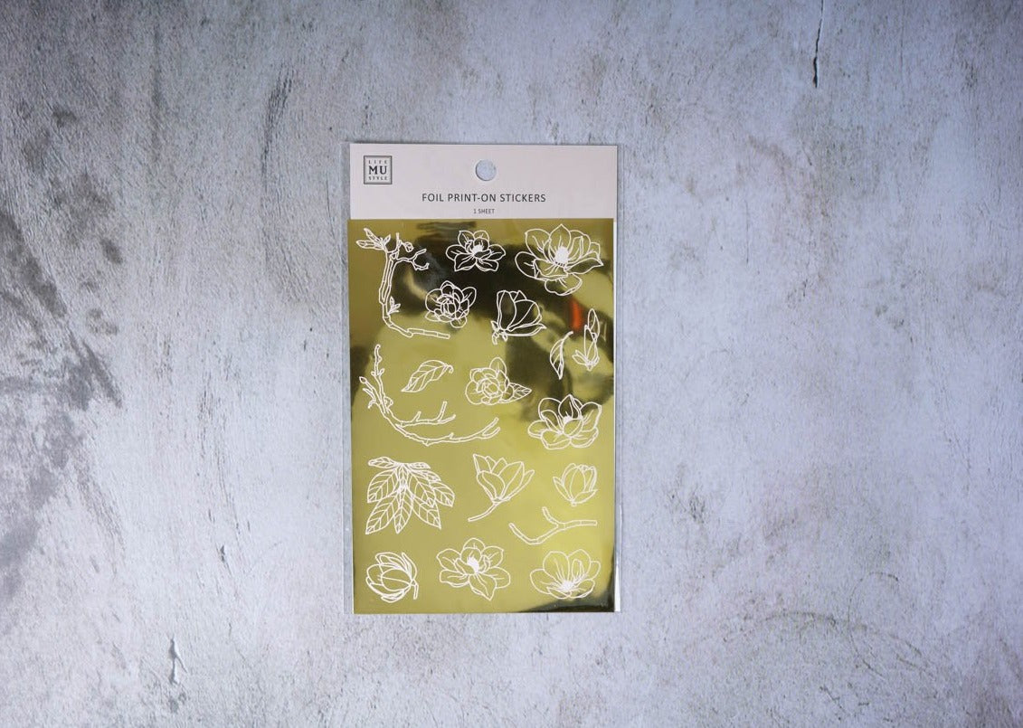 MU Foil Print-on Stickers - Flower 2