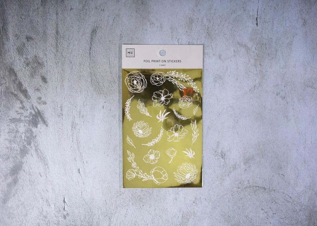 MU Foil Print-on Stickers - Flower