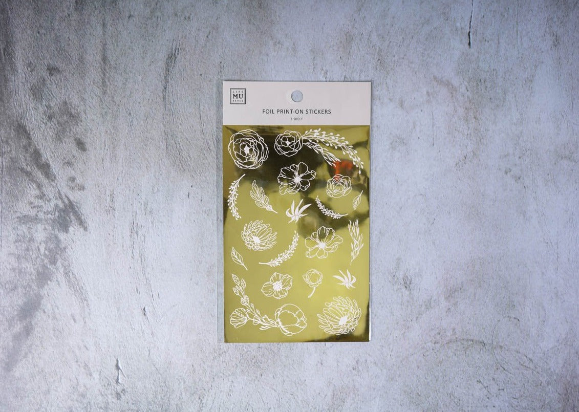 MU Foil Print-on Stickers - Flower