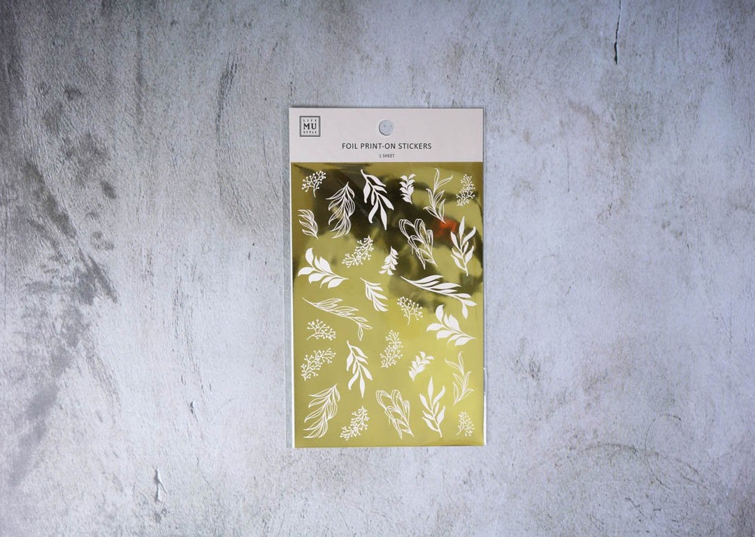 MU Foil Print-on Stickers - Leaf