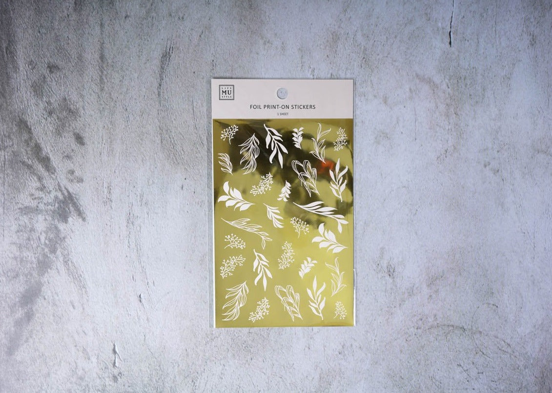 MU Foil Print-on Stickers - Leaf