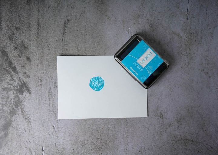 Shachihata Iromoyo Oil-Based Ink Pad Light Blue