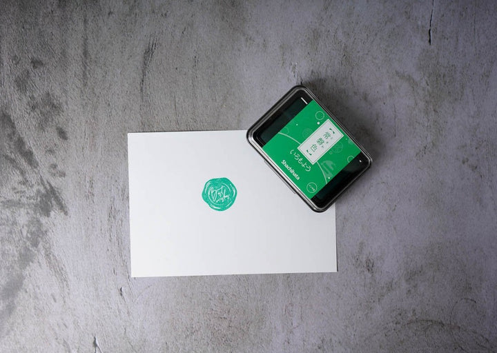Shachihata Iromoyo Oil-Based Ink Pad Evergreen