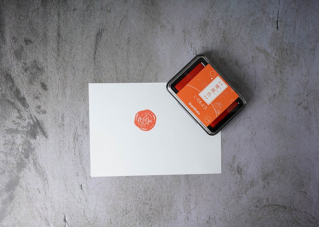 Shachihata Iromoyo Oil-Based Ink Pad Coral