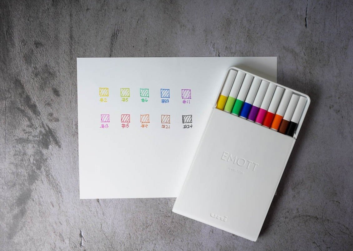 Uni Emott 10 Color Set - 0.4 - Vibrant