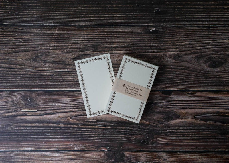 Classiky Letterpress Memo Card - Brown