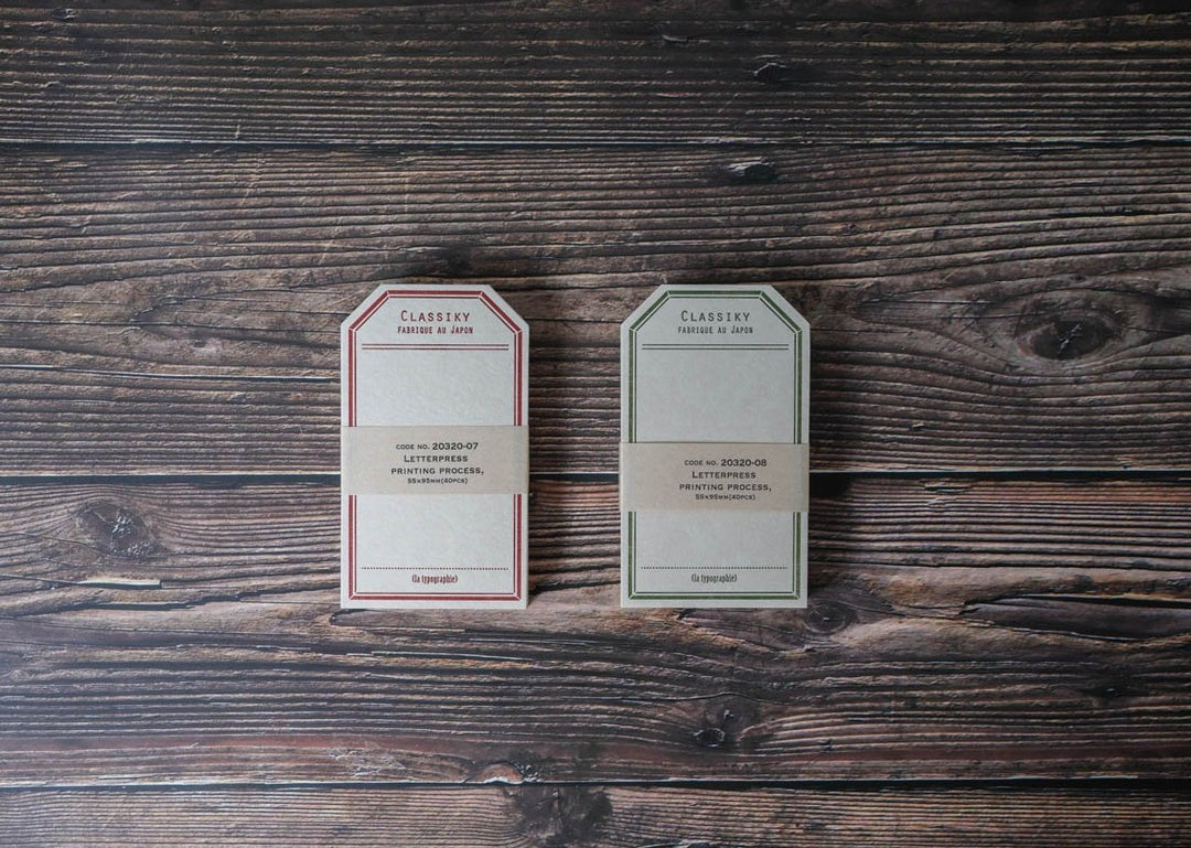 Classiky Letterpress Label Card