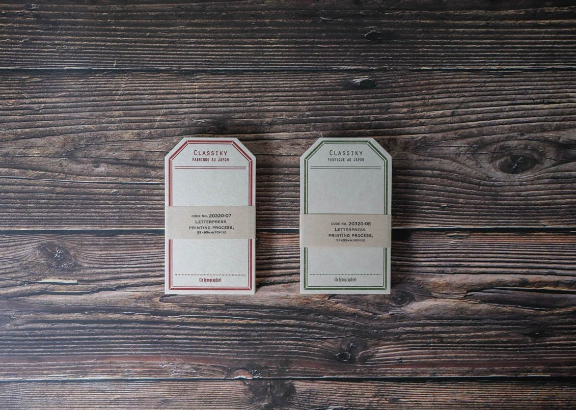 Classiky Letterpress Label Card