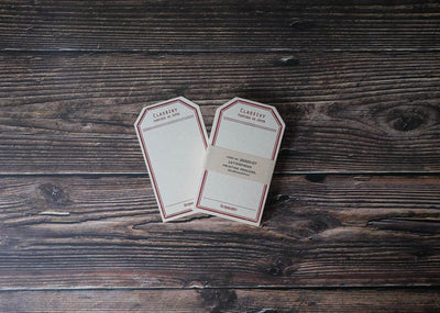 Classiky Letterpress Label Card red
