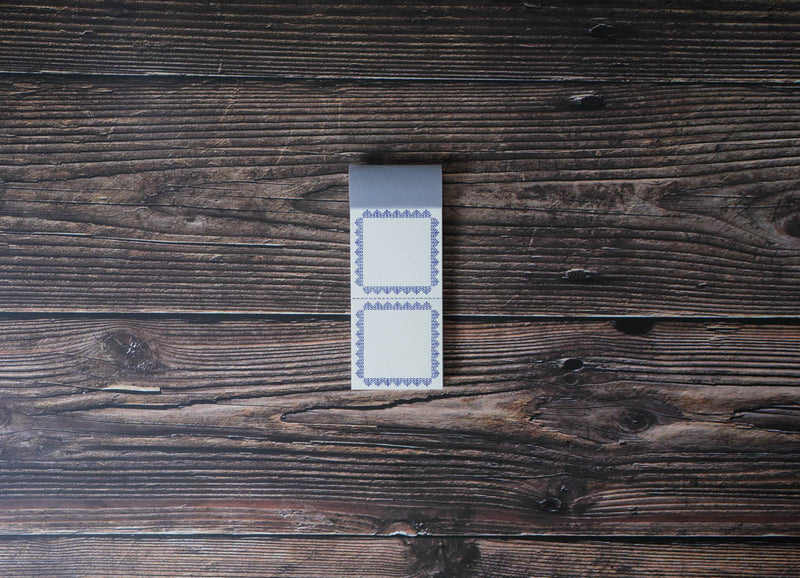 Classiky Letterpress Label Book - Dark Blue