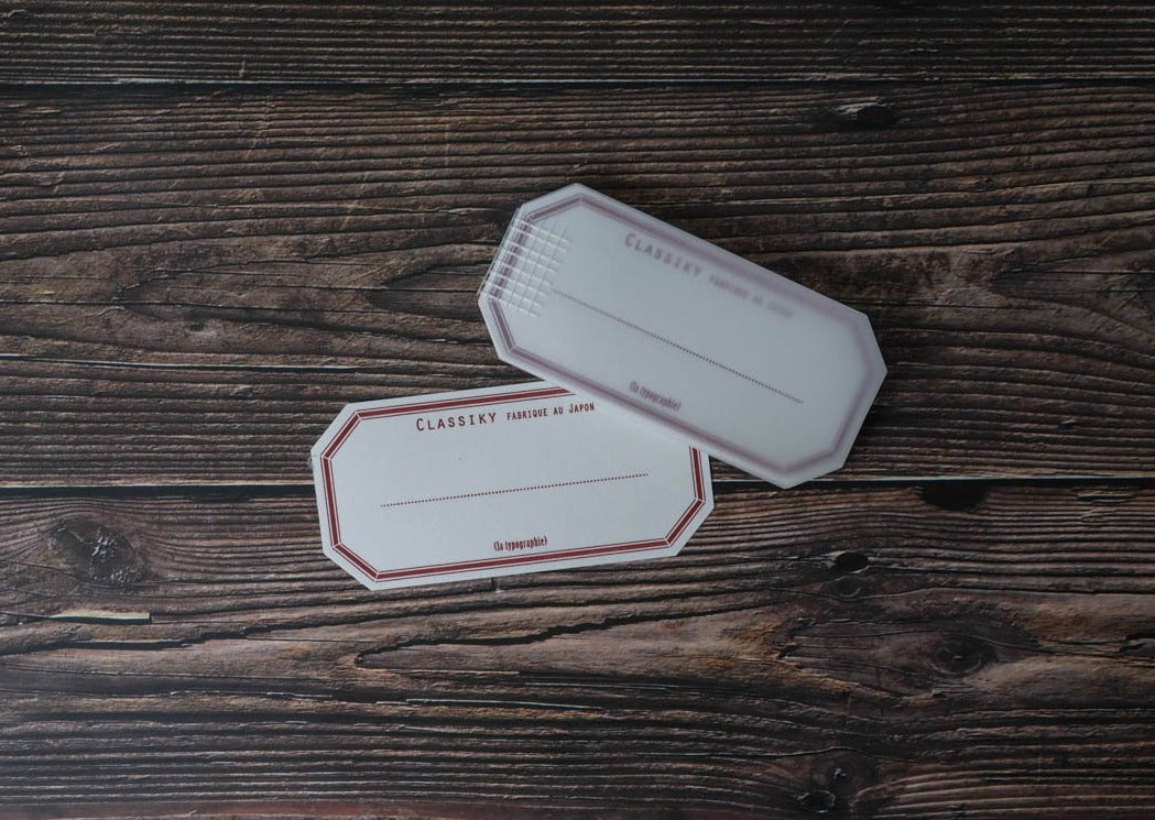 Classiky Letterpress Water Adhesive Label Book - Vintage Color Red