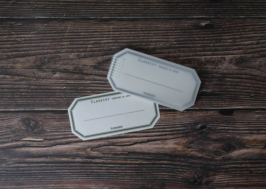 Classiky Letterpress Water Adhesive Label Book - Vintage Color Green