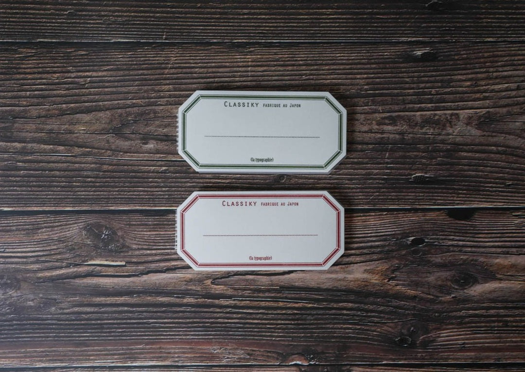 Classiky Letterpress Water Adhesive Label Book - Vintage Color 