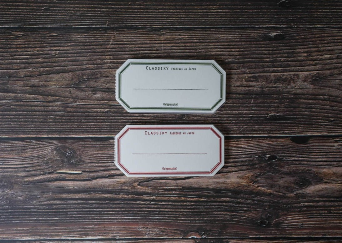 Classiky Letterpress Water Adhesive Label Book - Vintage Color 
