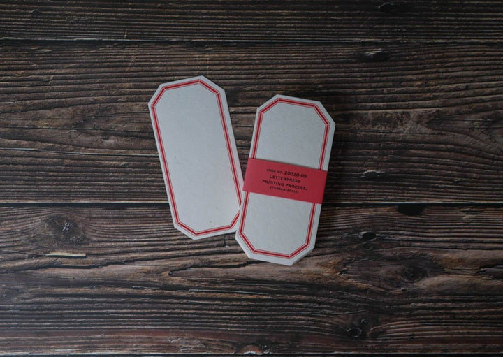 Classiky Letterpress Label Card red