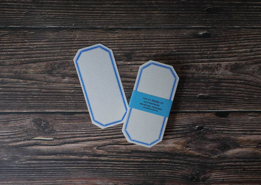 Classiky Letterpress Label Card Blue