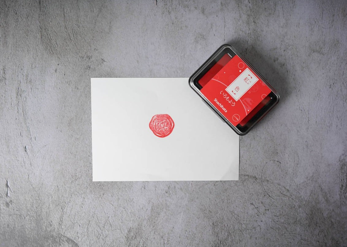 Shachihata Iromoyo Oil-Based Ink Pad red