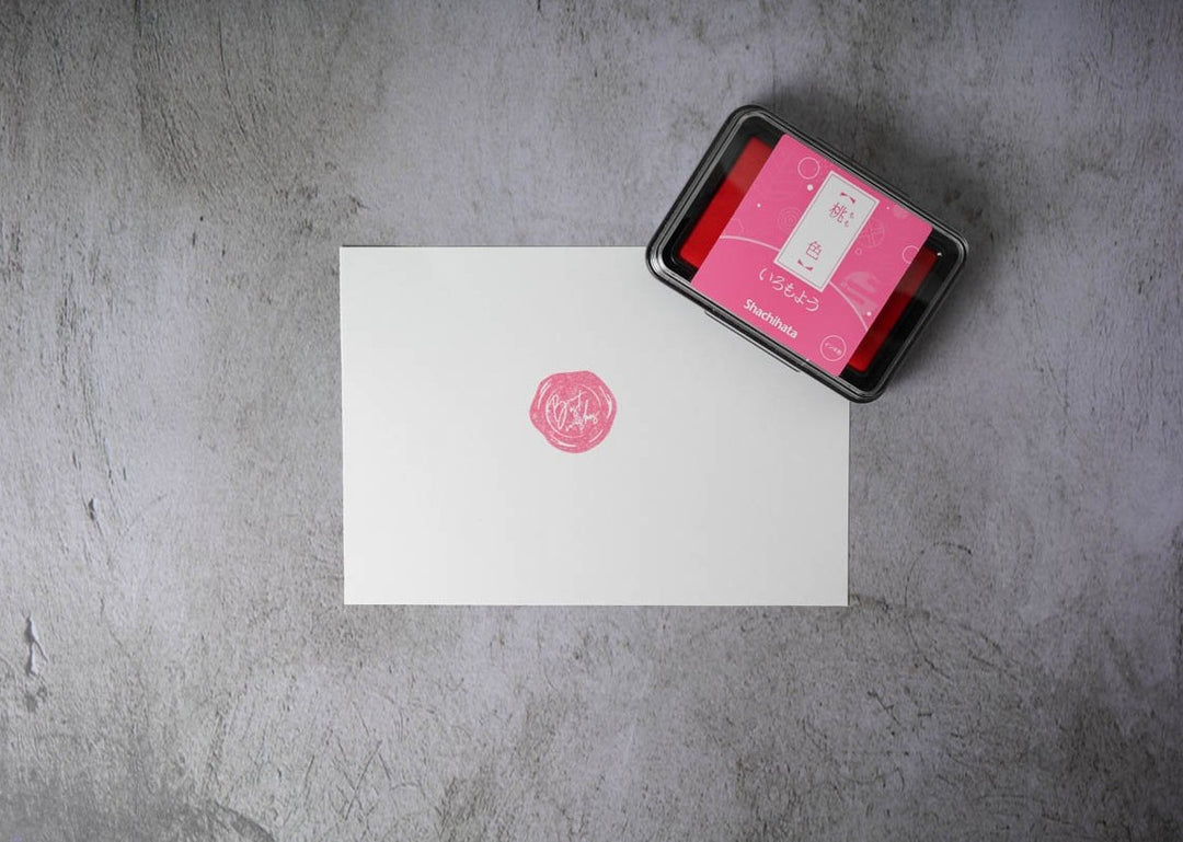 Shachihata Iromoyo Oil-Based Ink Pad Peach