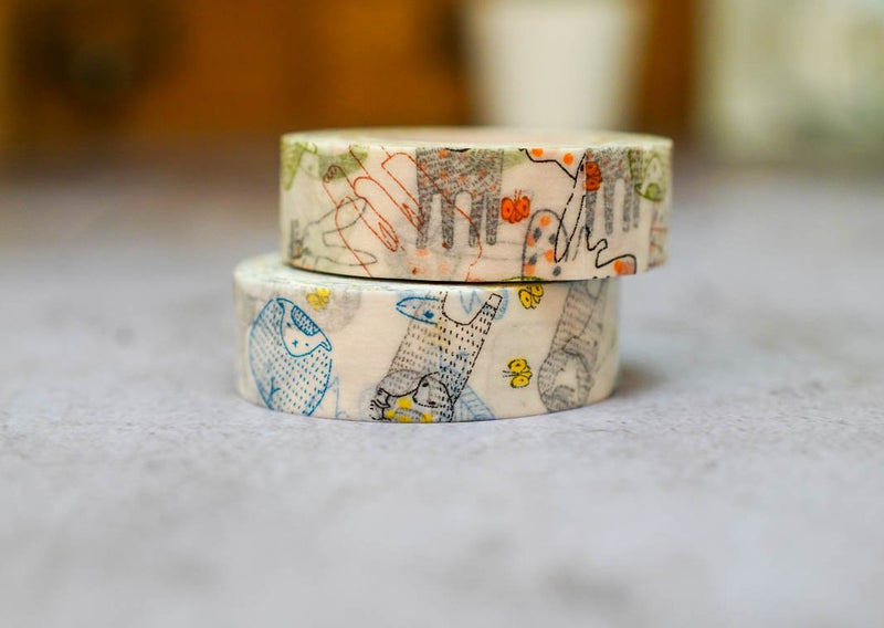 Classiky Cute Beasts Washi Tapes