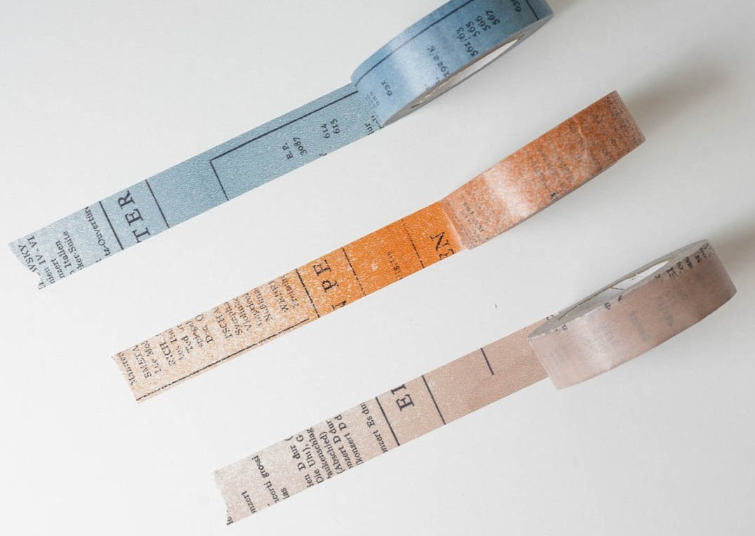 Classiky Yoko Inoue Old Book Washi Tapes - 15mm