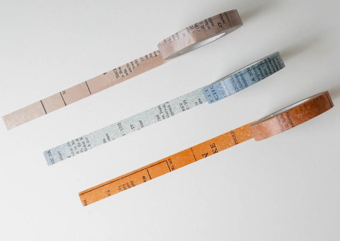 Classiky Yoko Inoue Old Book Washi Tapes - 10mm
