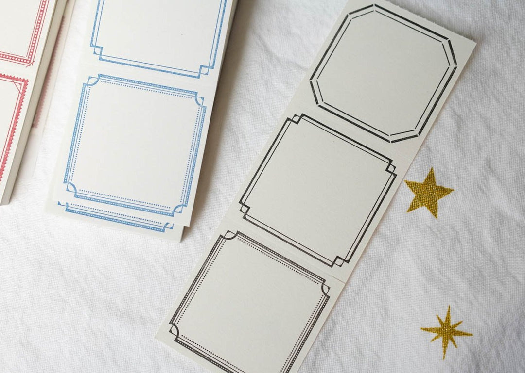 Oeda Letterpress Label Book Blue and Black