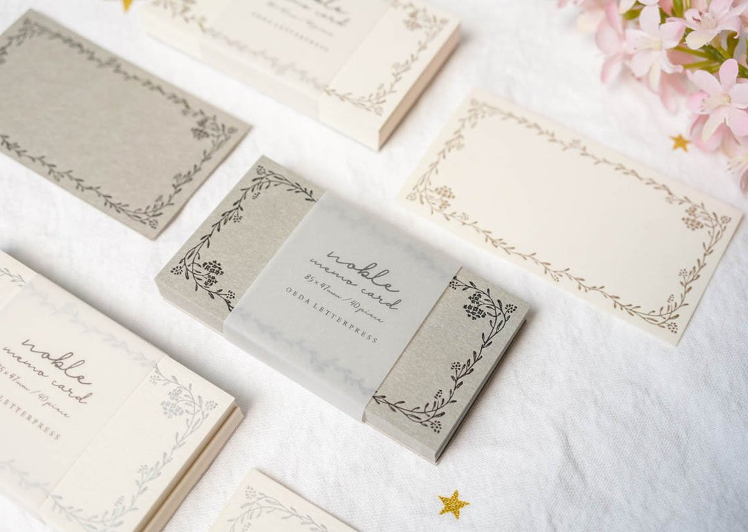 Oeda Letterpress Noble Memo Card 
