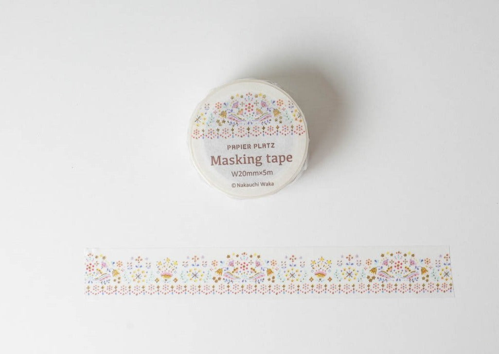 Papier Platz Nakauchi Waka Washi Tape - Flower Decoration