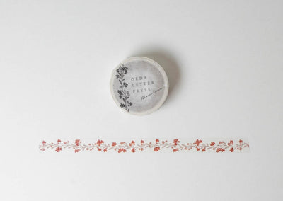 Oeda Letterpress Washi Tape - Bloom Line Red