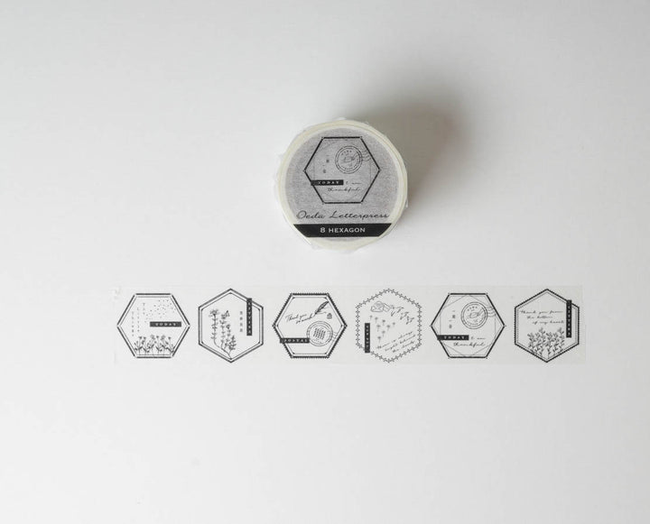 Oeda Letterpress Framed Washi Tape Hexagon