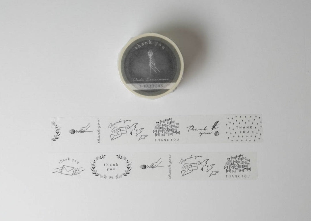 Oeda Letterpress Washi Tape - Thank You Regular