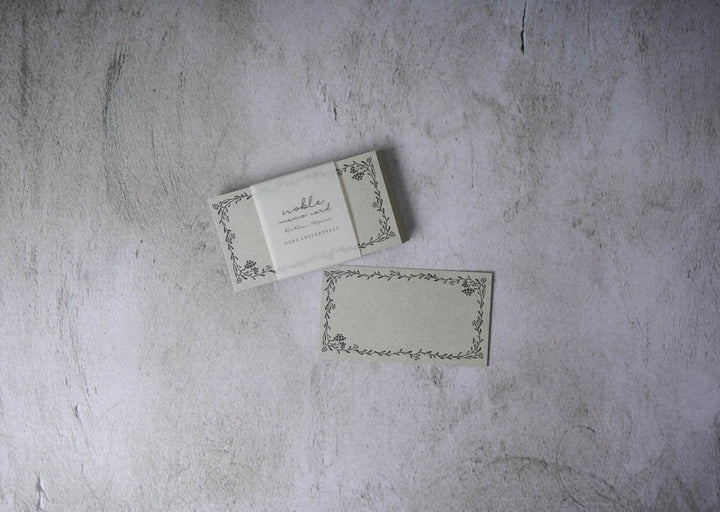 Oeda Letterpress Noble Memo Card Black