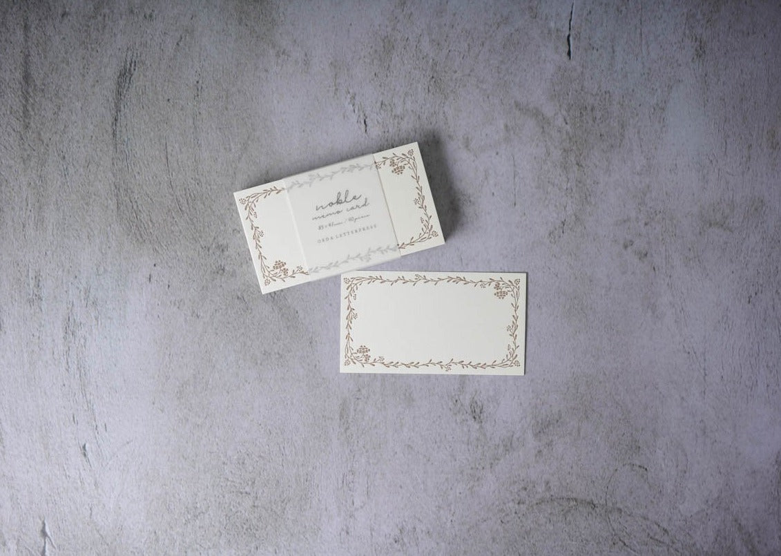 Oeda Letterpress Noble Memo Card Bronze