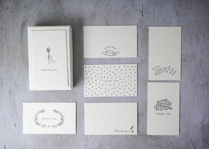 Oeda Letterpress Thank You Card Box Black