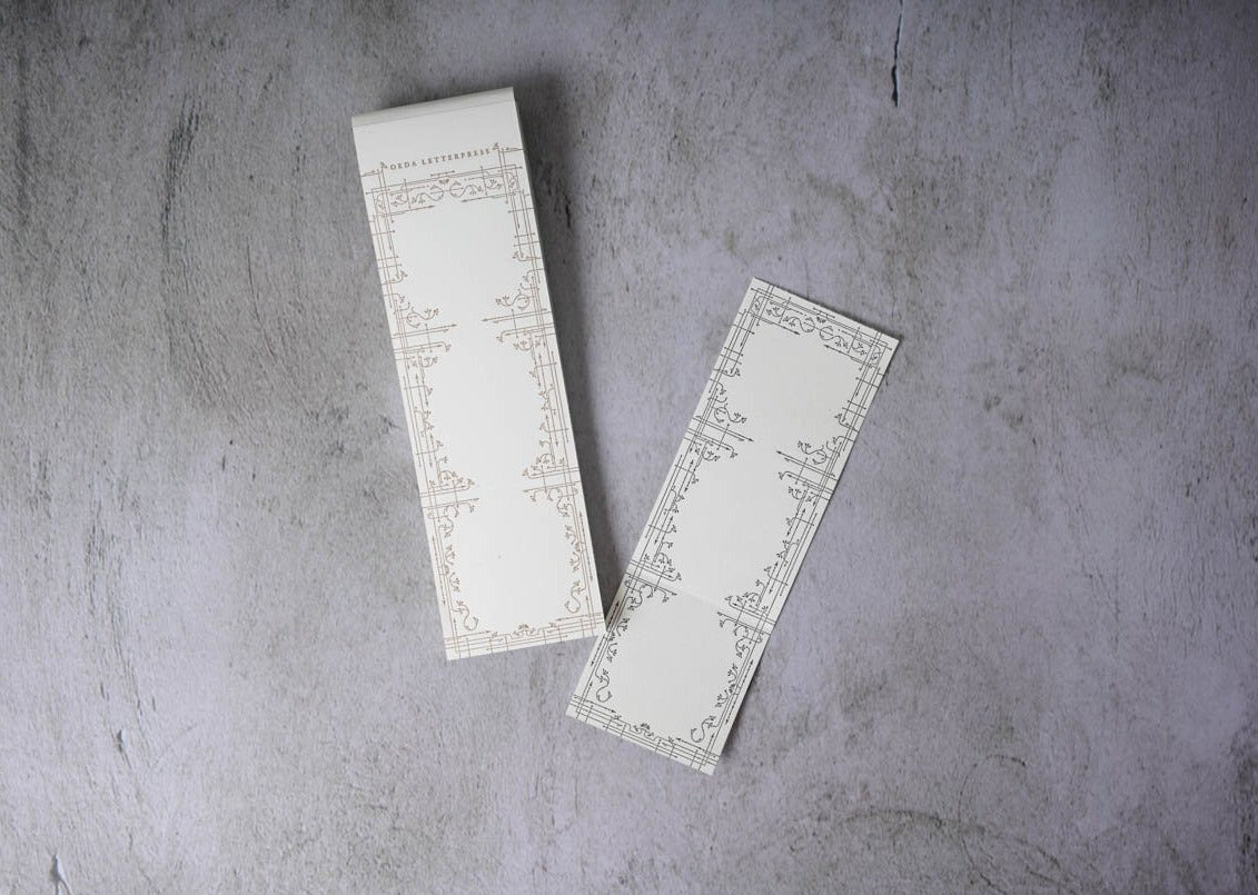 Oeda Letterpress Classic Label Book Bronze and black