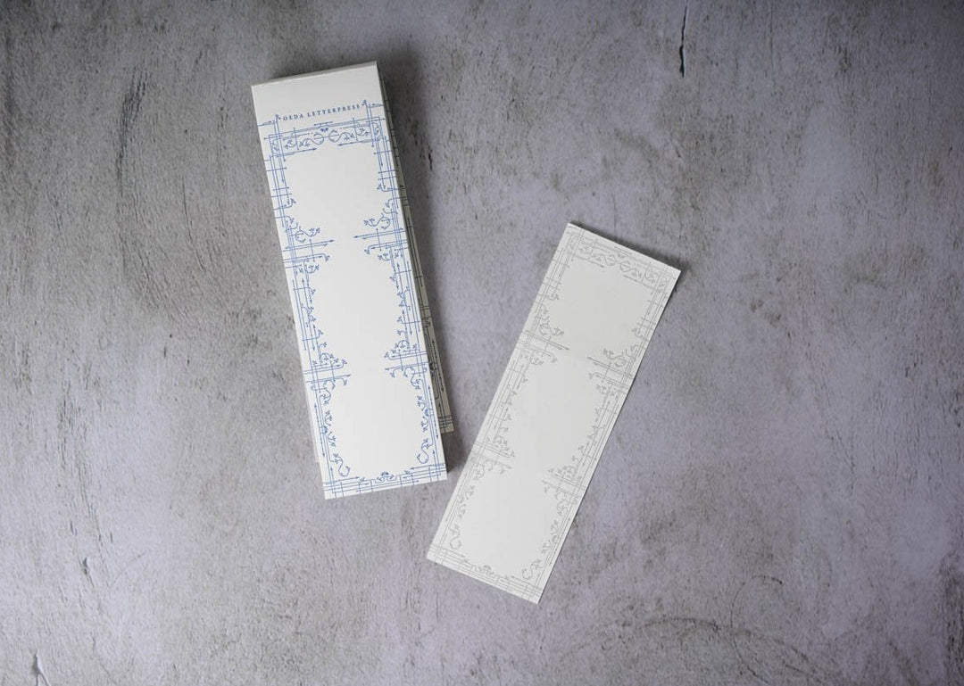 Oeda Letterpress Classic Label Book Royal Blue and Silver