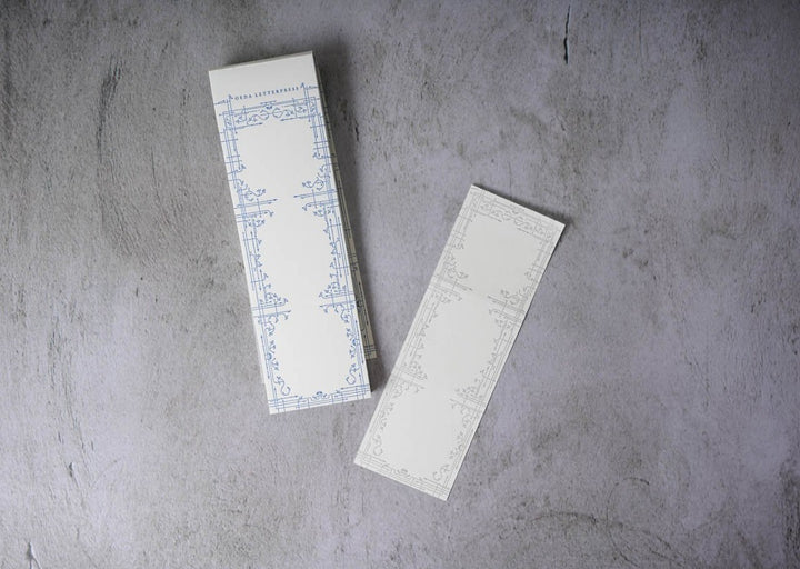 Oeda Letterpress Classic Label Book Royal Blue and Silver