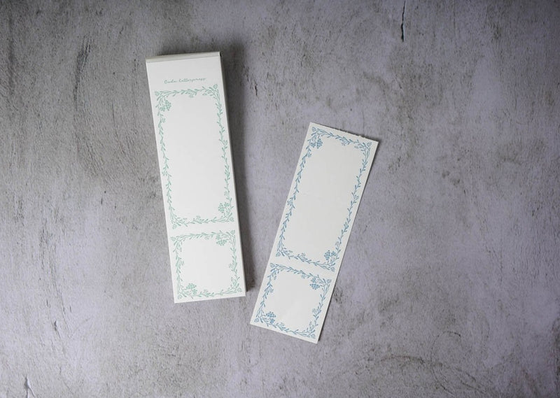 Oeda Letterpress Limited Edition Noble Label Book - Jade Green & Pale Blue