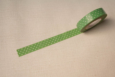 Classiky Pin Dots Washi Tapes - 13mm Moss Green