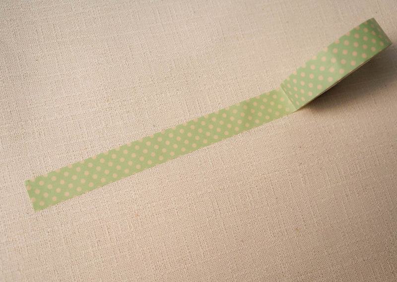 Classiky Dots Washi Tapes - 15mm Light Green